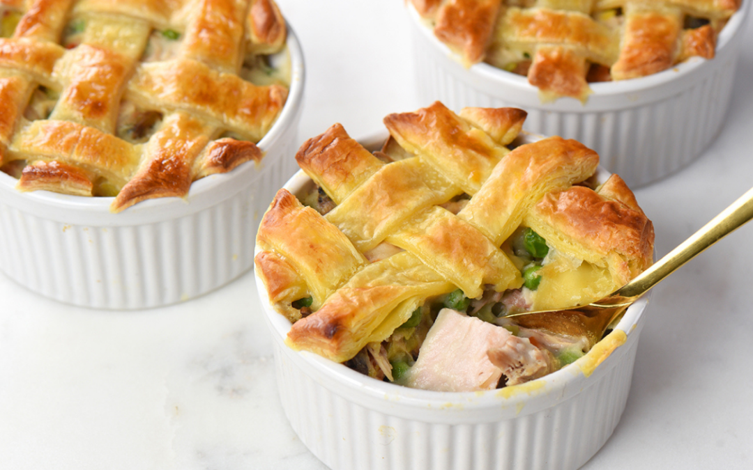 Mini Puff Pastry Turkey Pot Pies